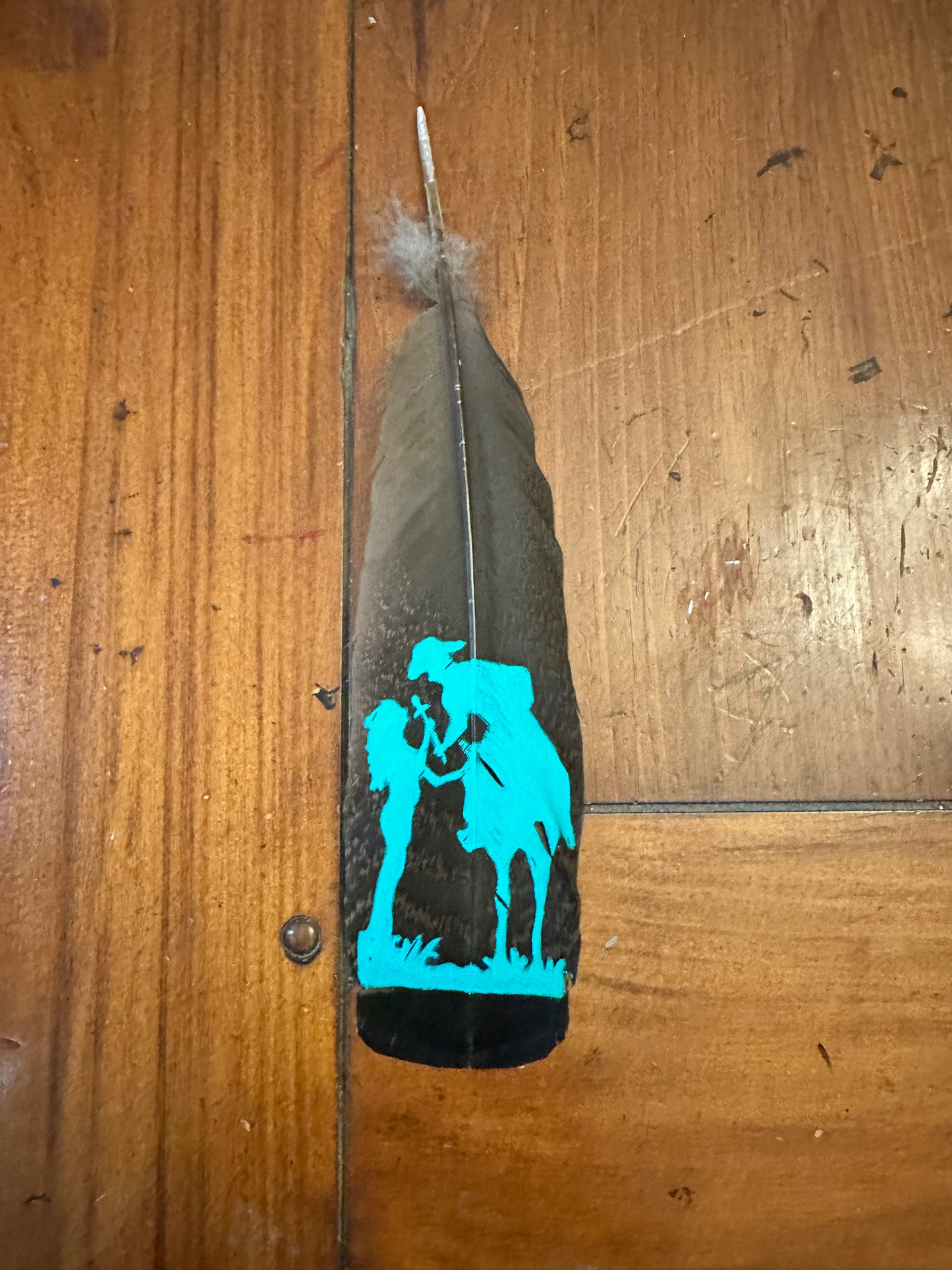Custom Cowboy with Rose Feather