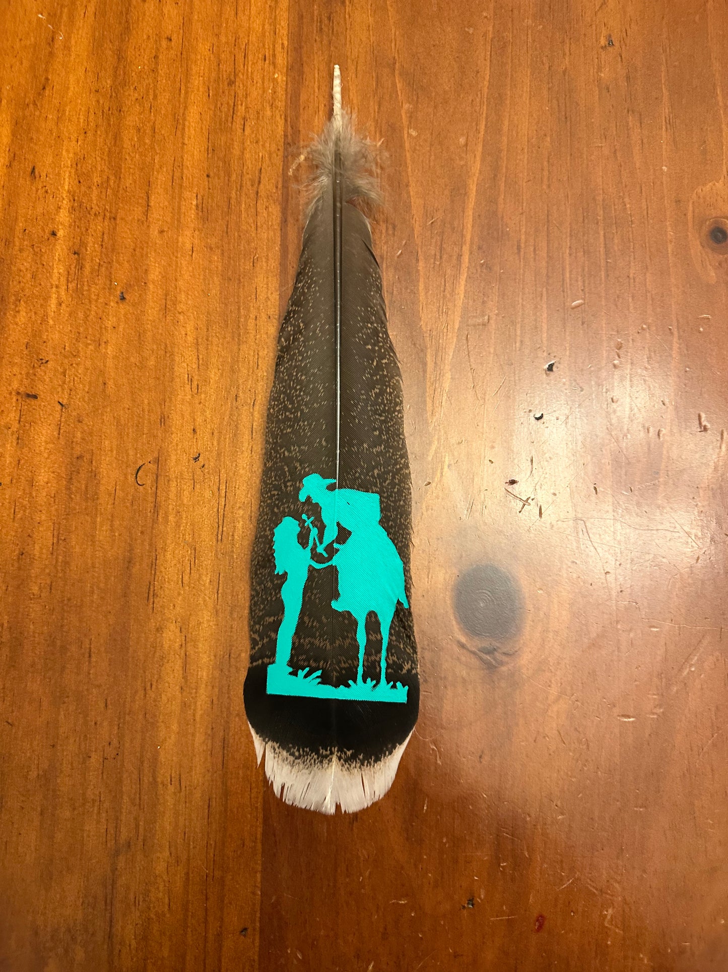 Custom Cowboy with Rose Feather