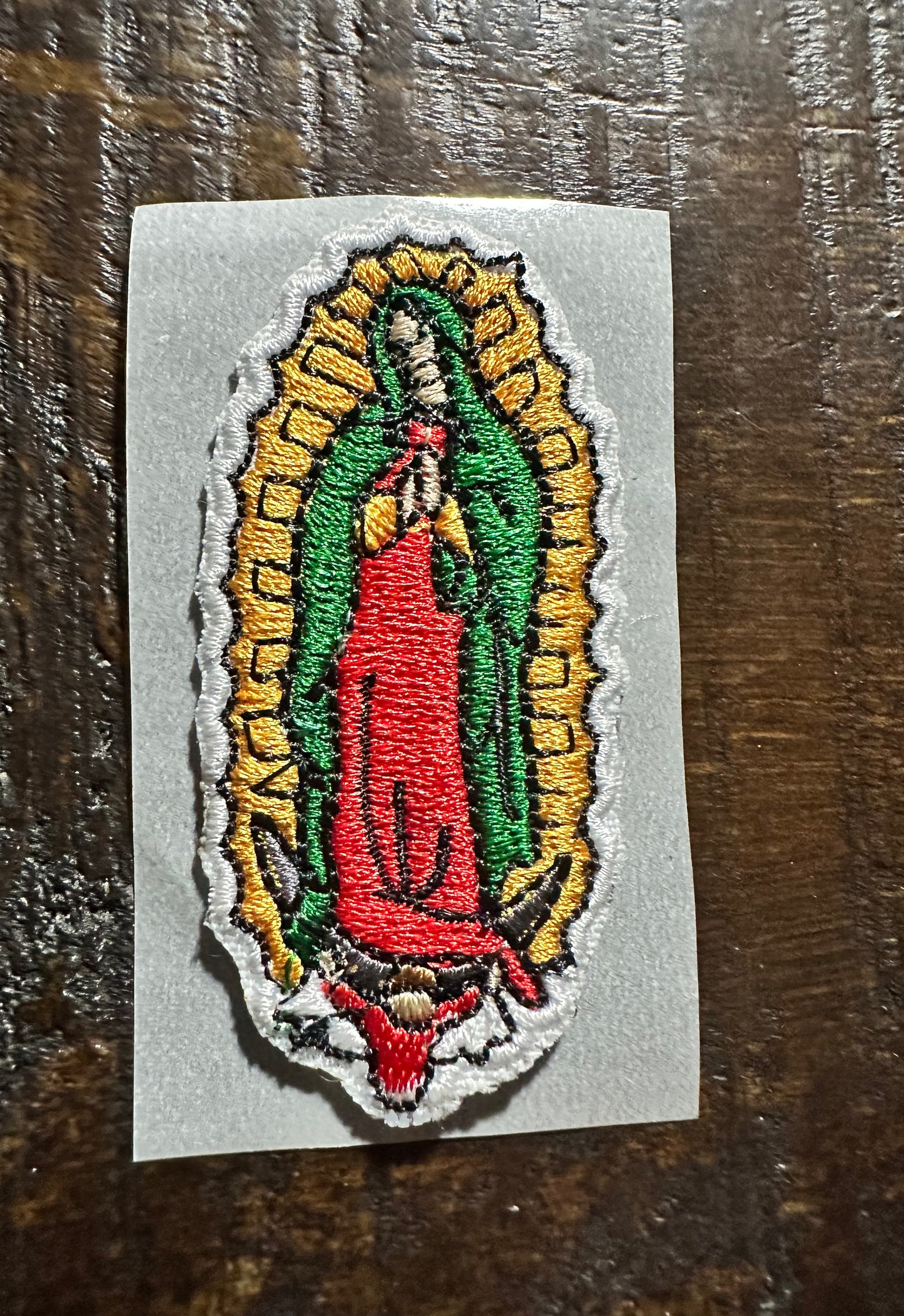 Virgin Mary Embroidered Hat Patch