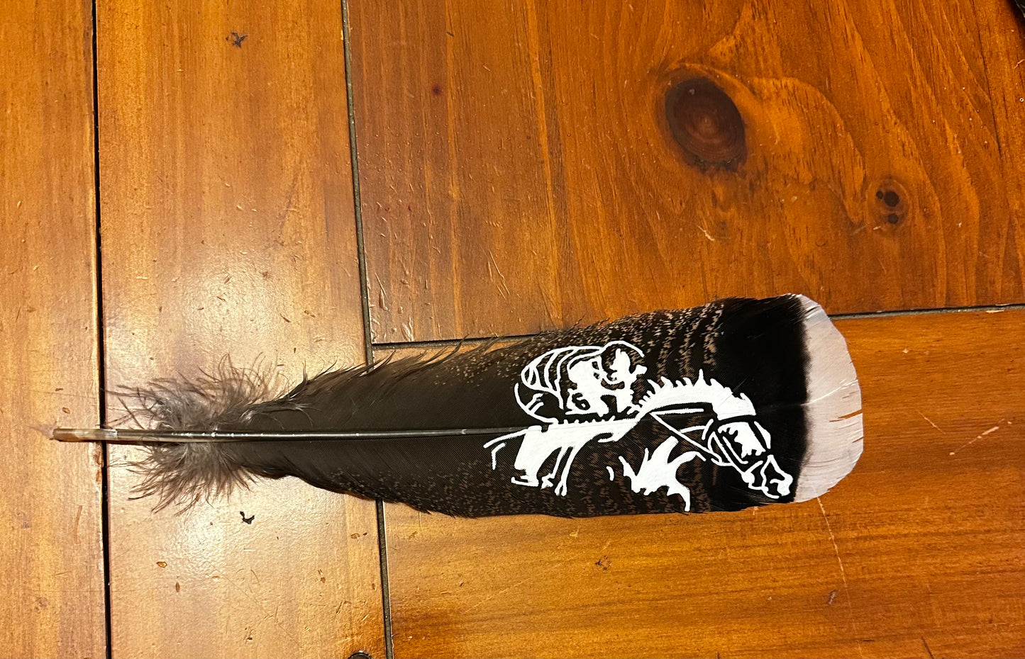 Race Horse Custom Feather
