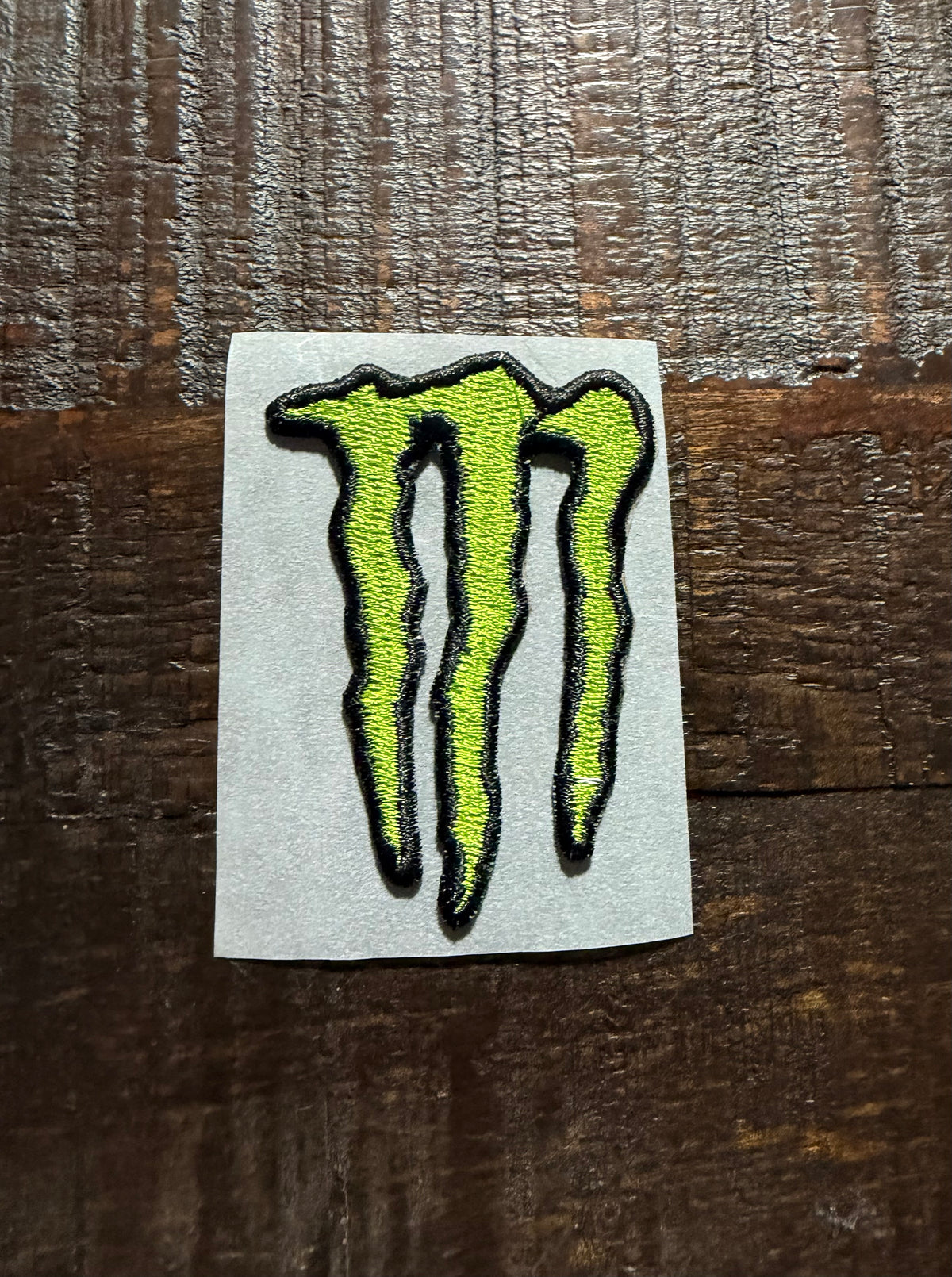 Green M Embroidered Hat Patch