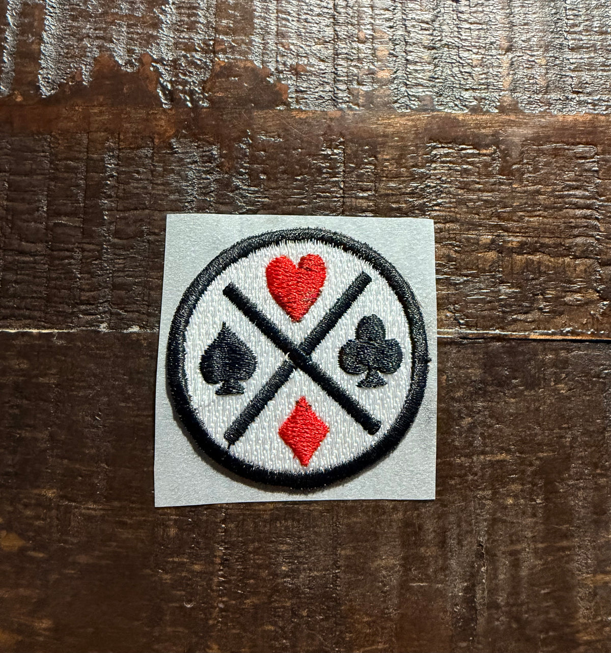 Four Card Suits Embroidered Hat Patch