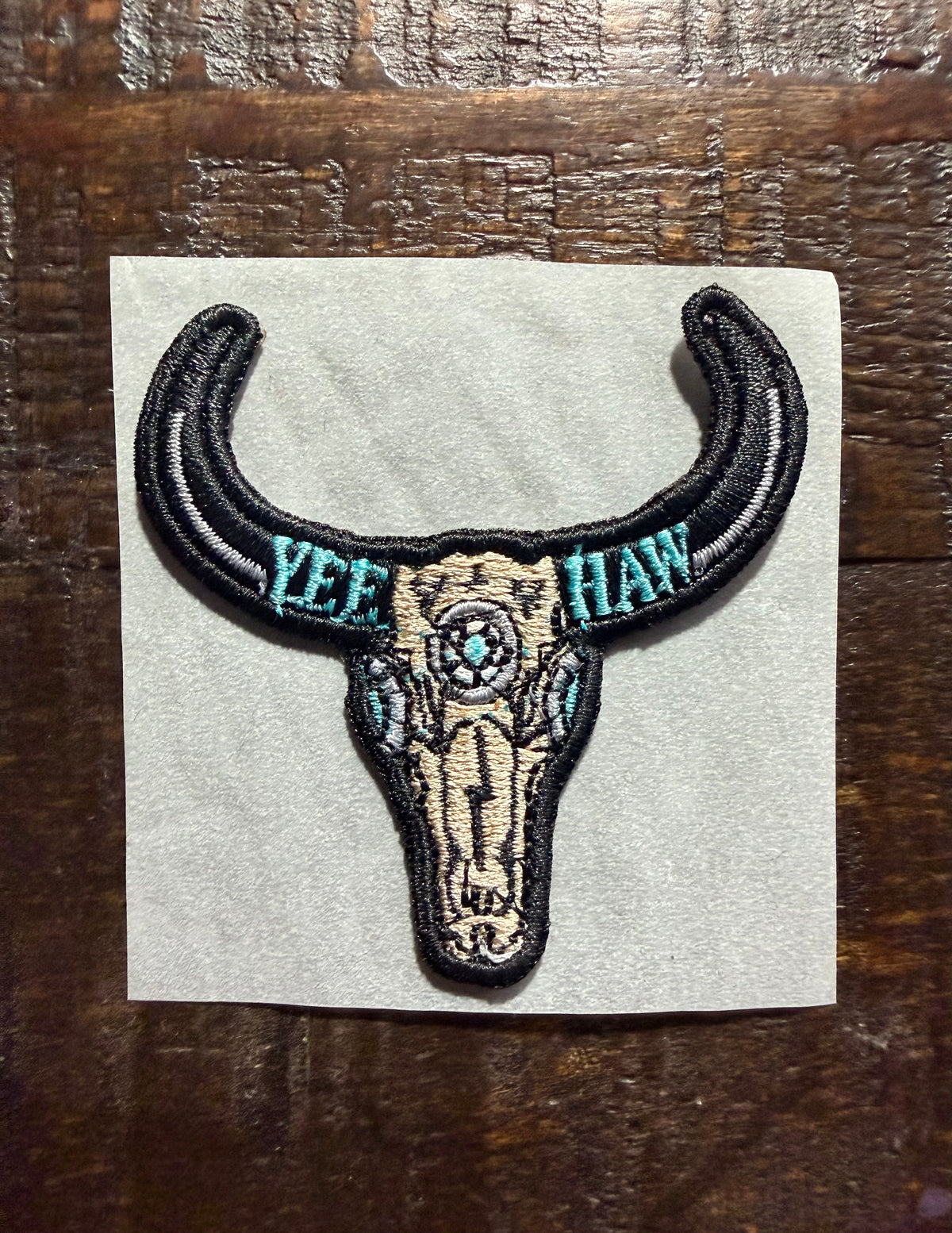 Yee Haw Skull Embroidered Hat Patch