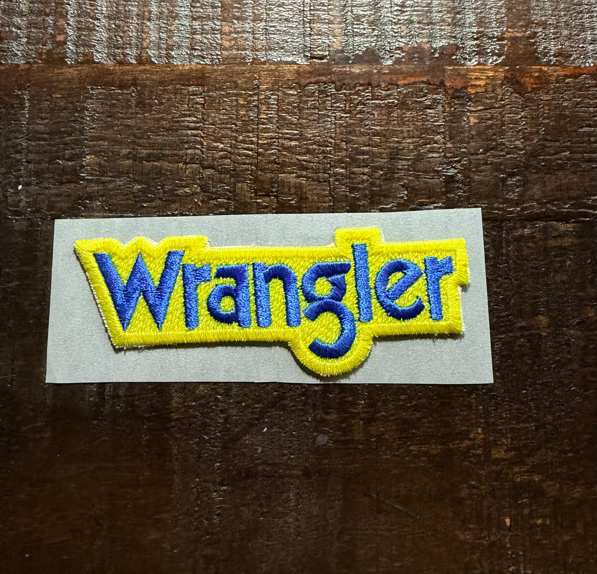 Yellow and Blue Embroidered Hat Patch
