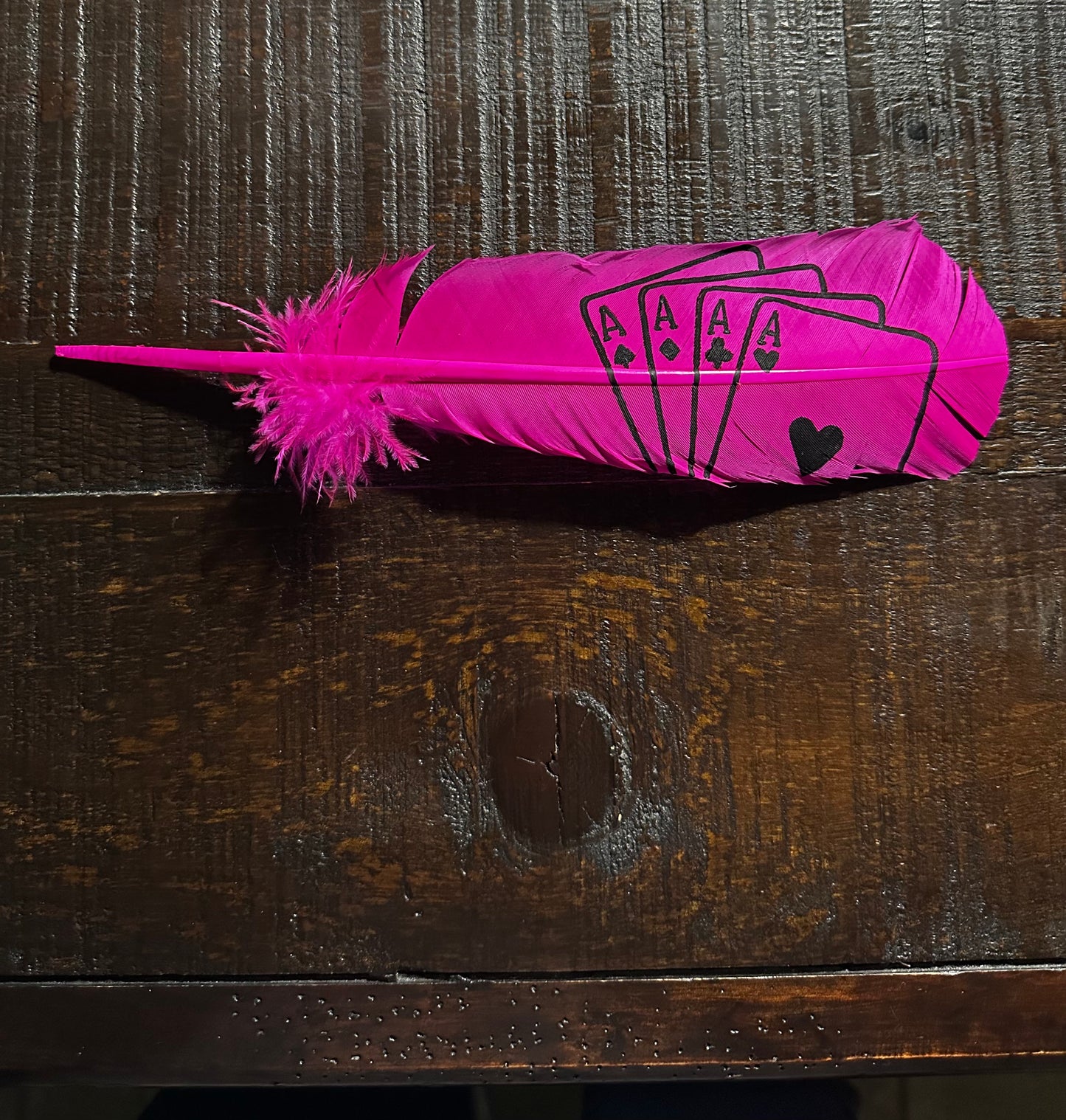 Hot Pink Custom Ace Feather