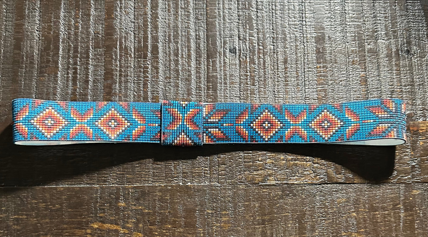 Turquoise Elastic Hat Band 1.25 inch