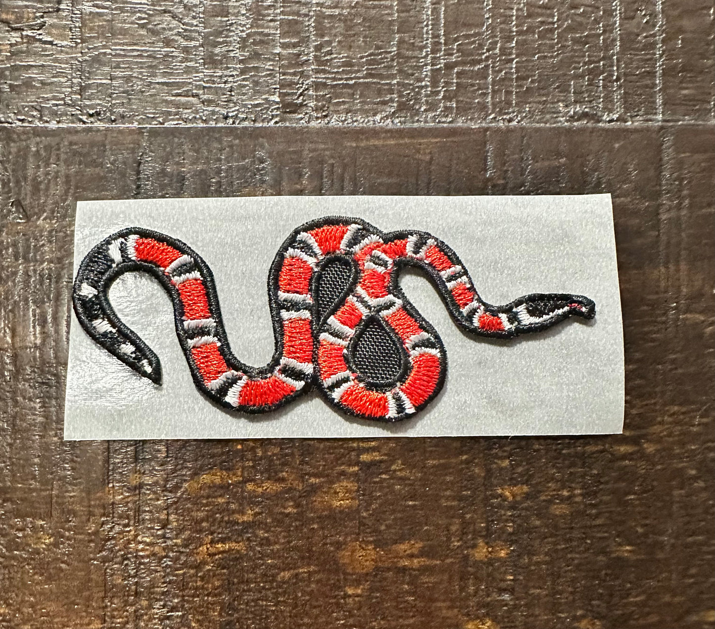 Snake Embroidered Hat Patch