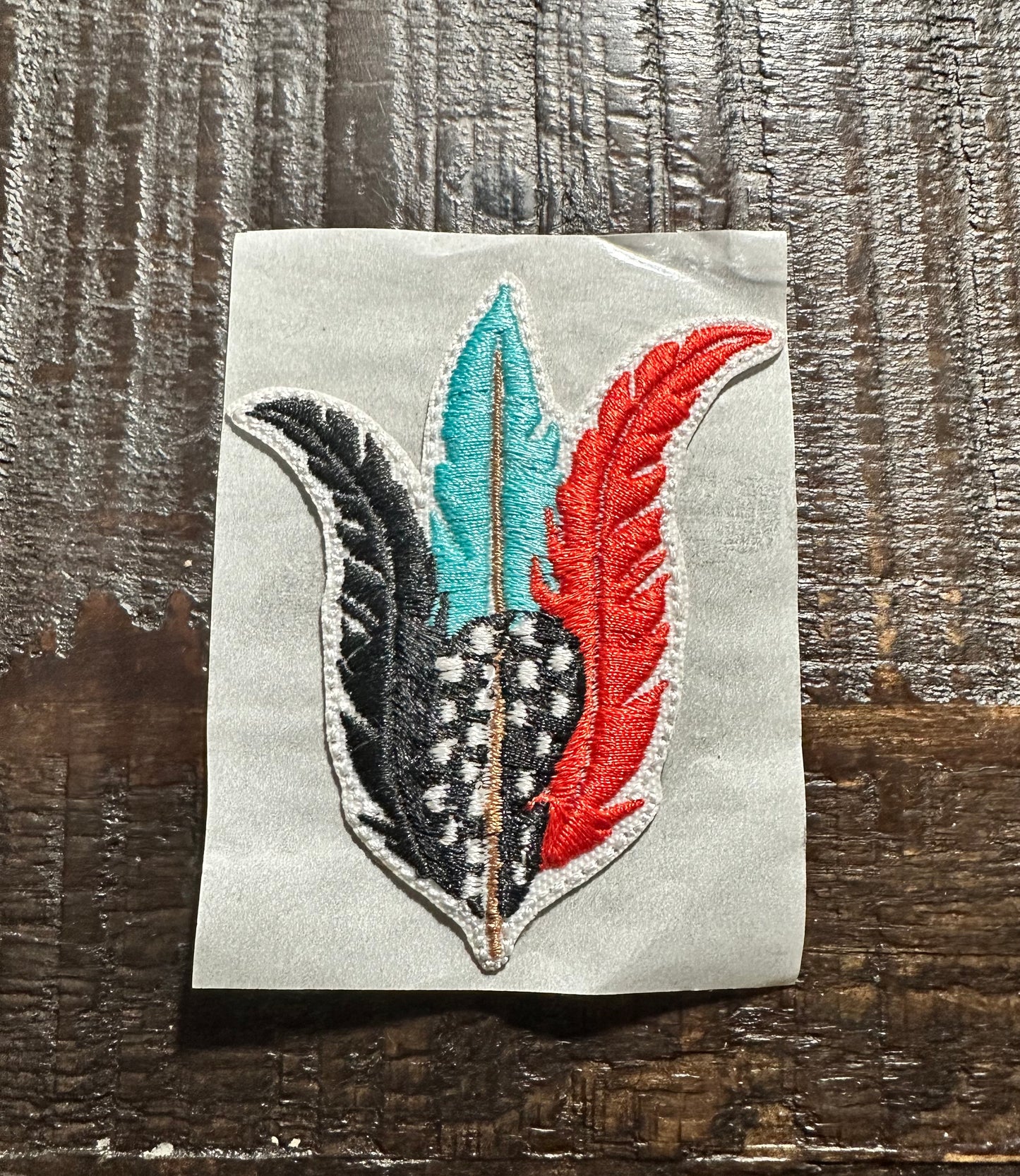 Colorful Feathers Embroidered Hat Patch