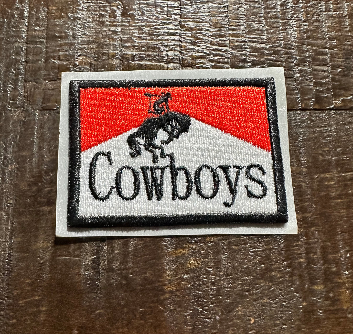 Red and White Cowboys Hat Patch