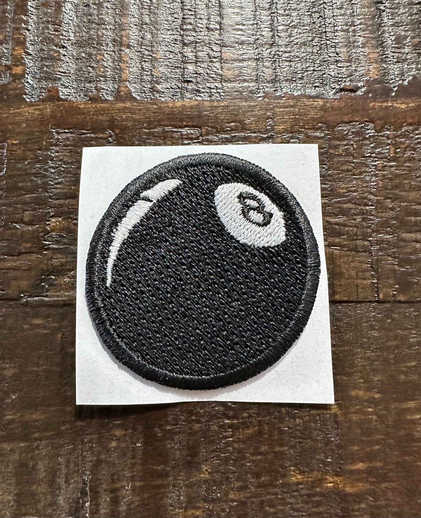 Eight Ball Embroidered Hat Patch