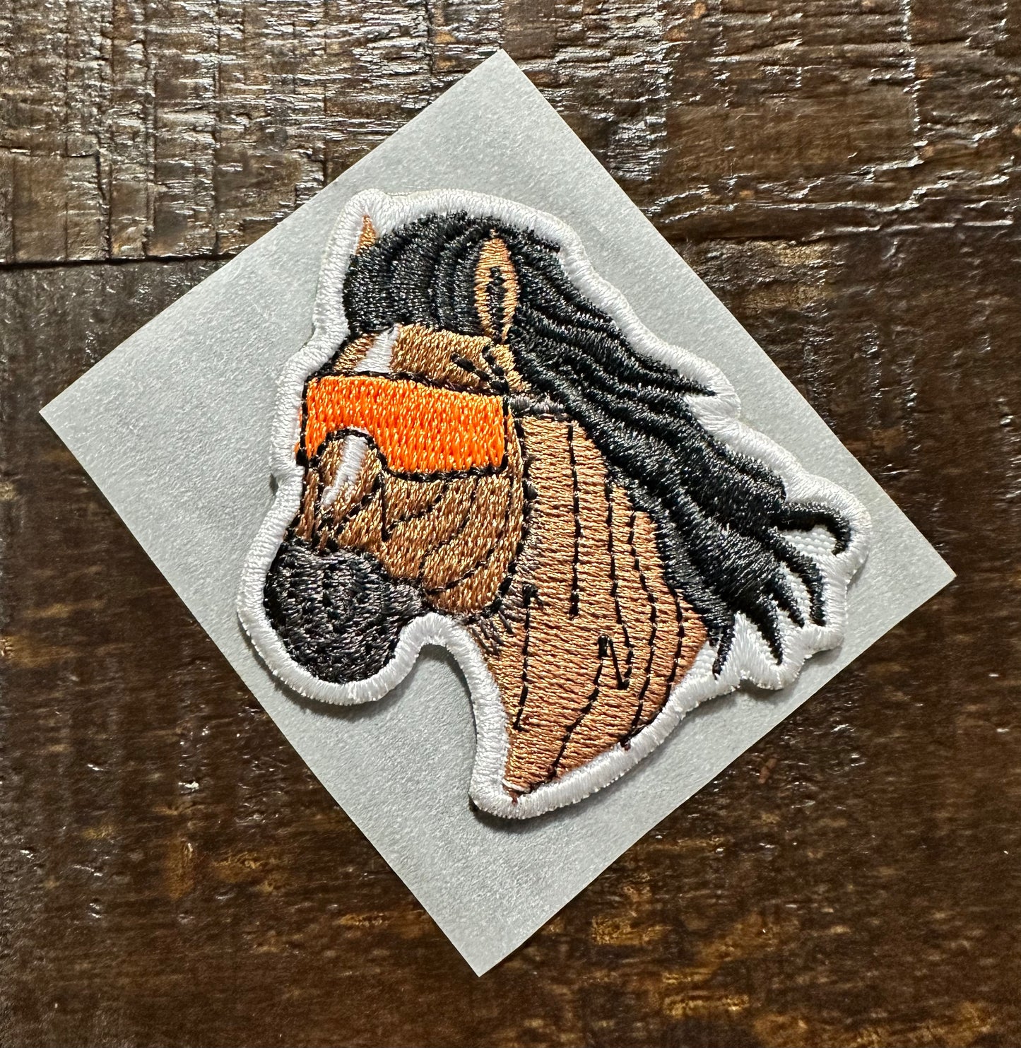 Horse with Sunglasses Embroidered Hat Patch