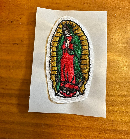 Virgin Mary Embroidered Hat Patch
