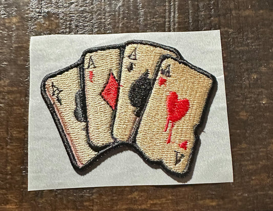 All Suits Aces Embroidered Hat Patch