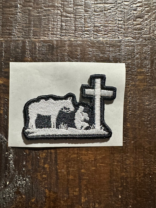 Praying Cowboy Embroidered Hat Patch
