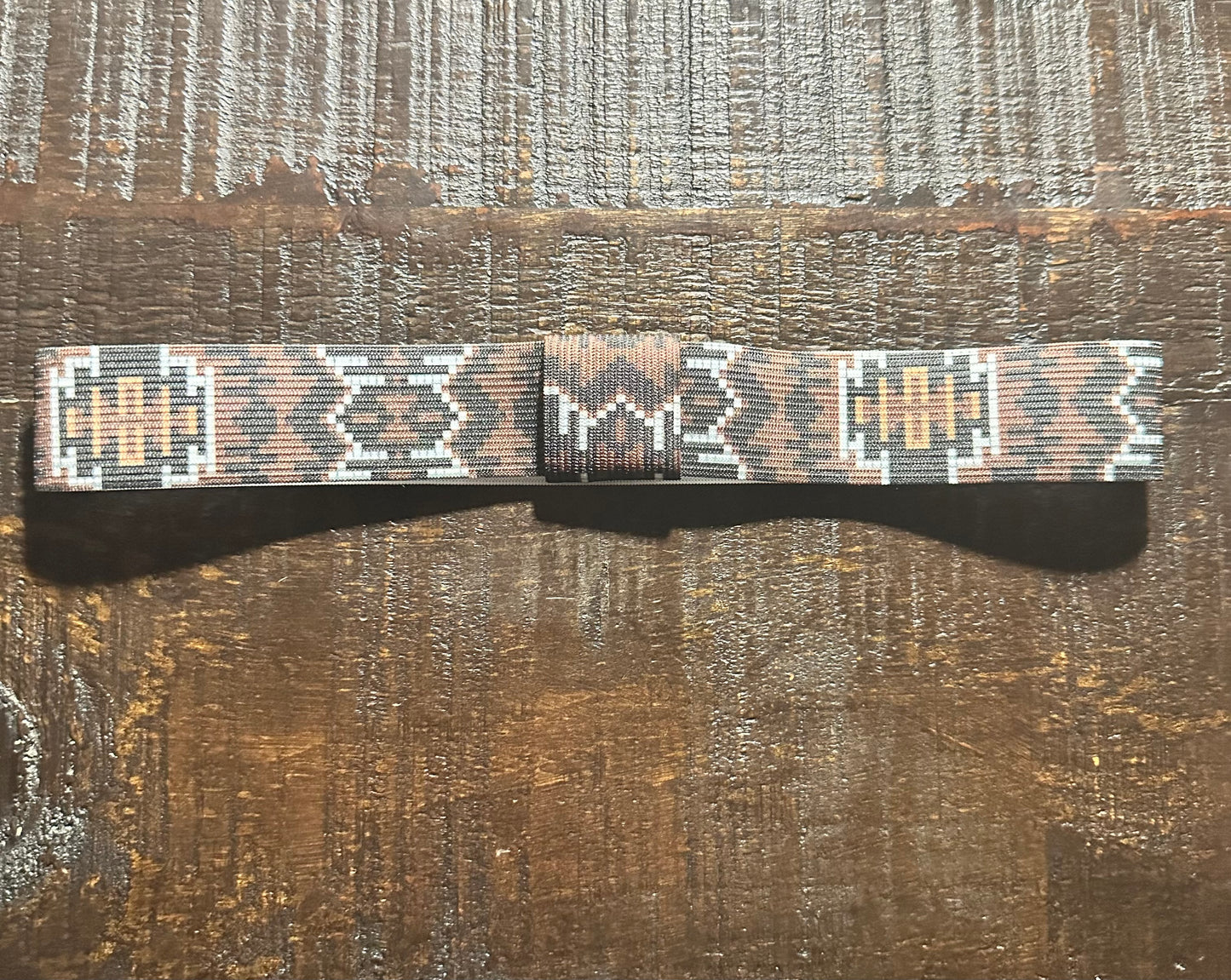 Black and Brown Elastic Hat Band 1.25 inch