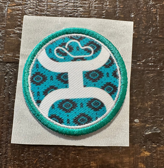 Aztec Cowboy Embroidered Hat Patch