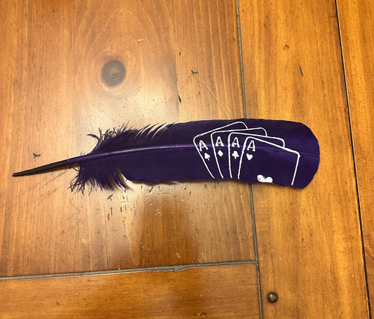 Purple Ace Custom Hat Feather