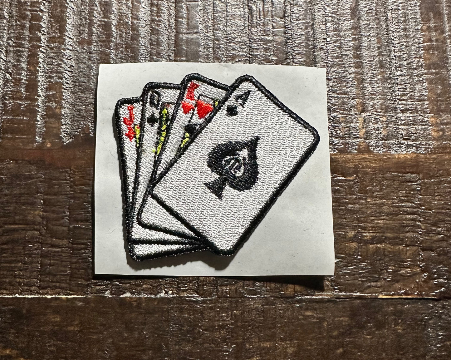 Playing Cards Embroidered Hat Patch