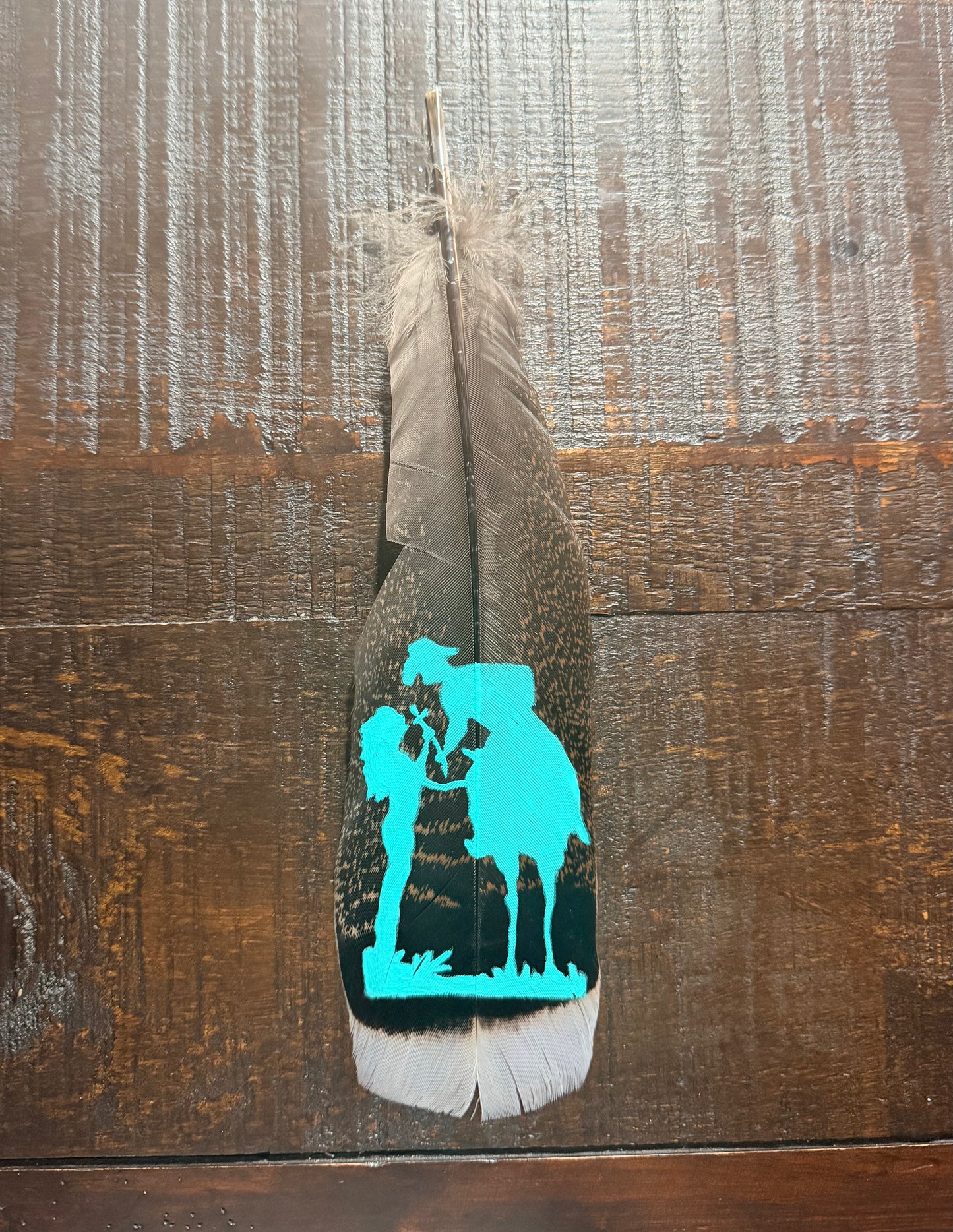Custom Cowboy with Rose Feather