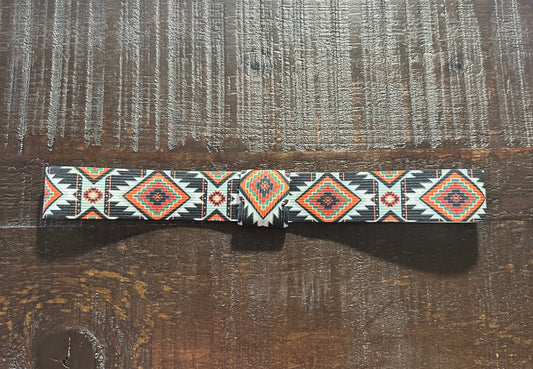 Black, White and Red Elastic Hat Band 1.25 inch