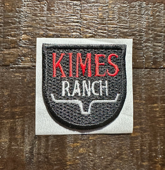 Black and Red Longhorn Ranch Embroidered Hat Patch