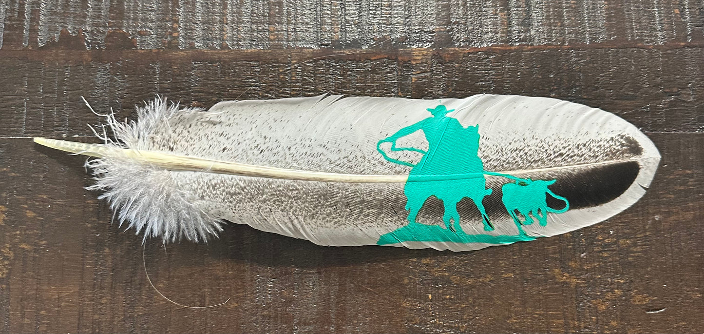 White Roping Custom Feather