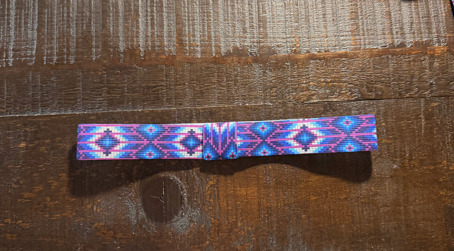 Purple and Blue Elastic Hat Band (1.25)