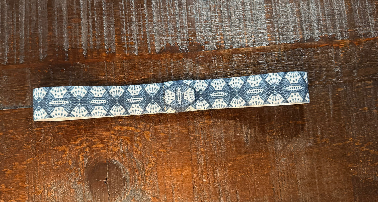 Black and White Elastic Hat Band (1.25 inch)