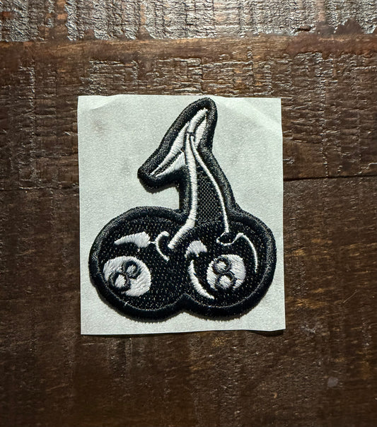 Eight Ball Cherries Embroidered Hat Patch