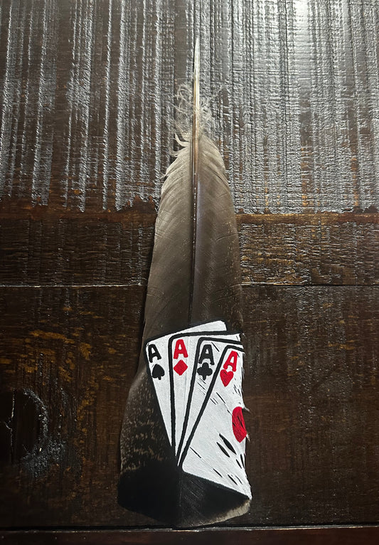 Aces Custom Hat Feather