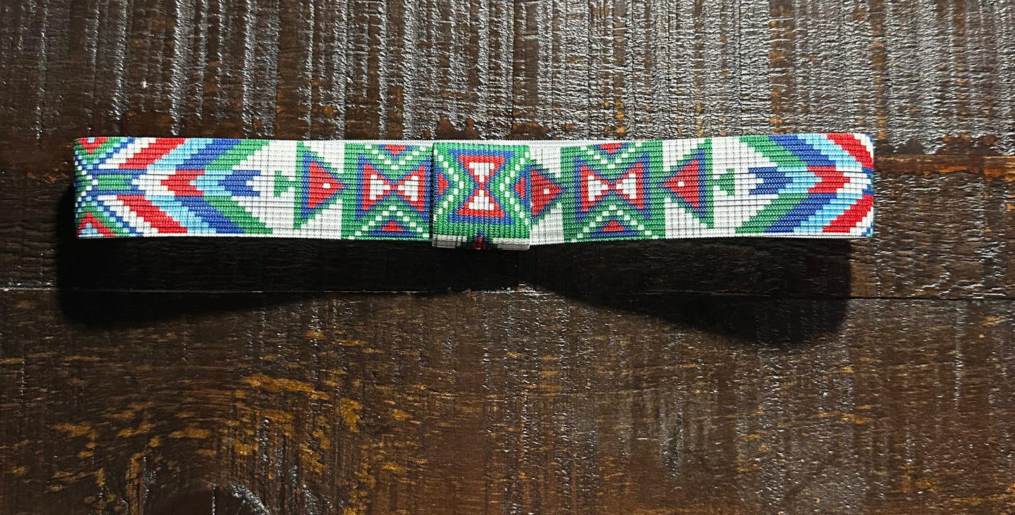Red, Blue and Green Elastic Hat Band (1.25 inch)