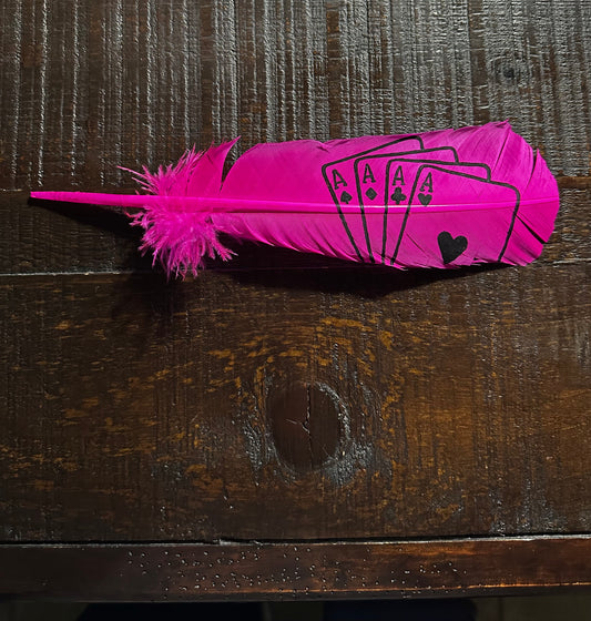 Hot Pink Custom Ace Feather