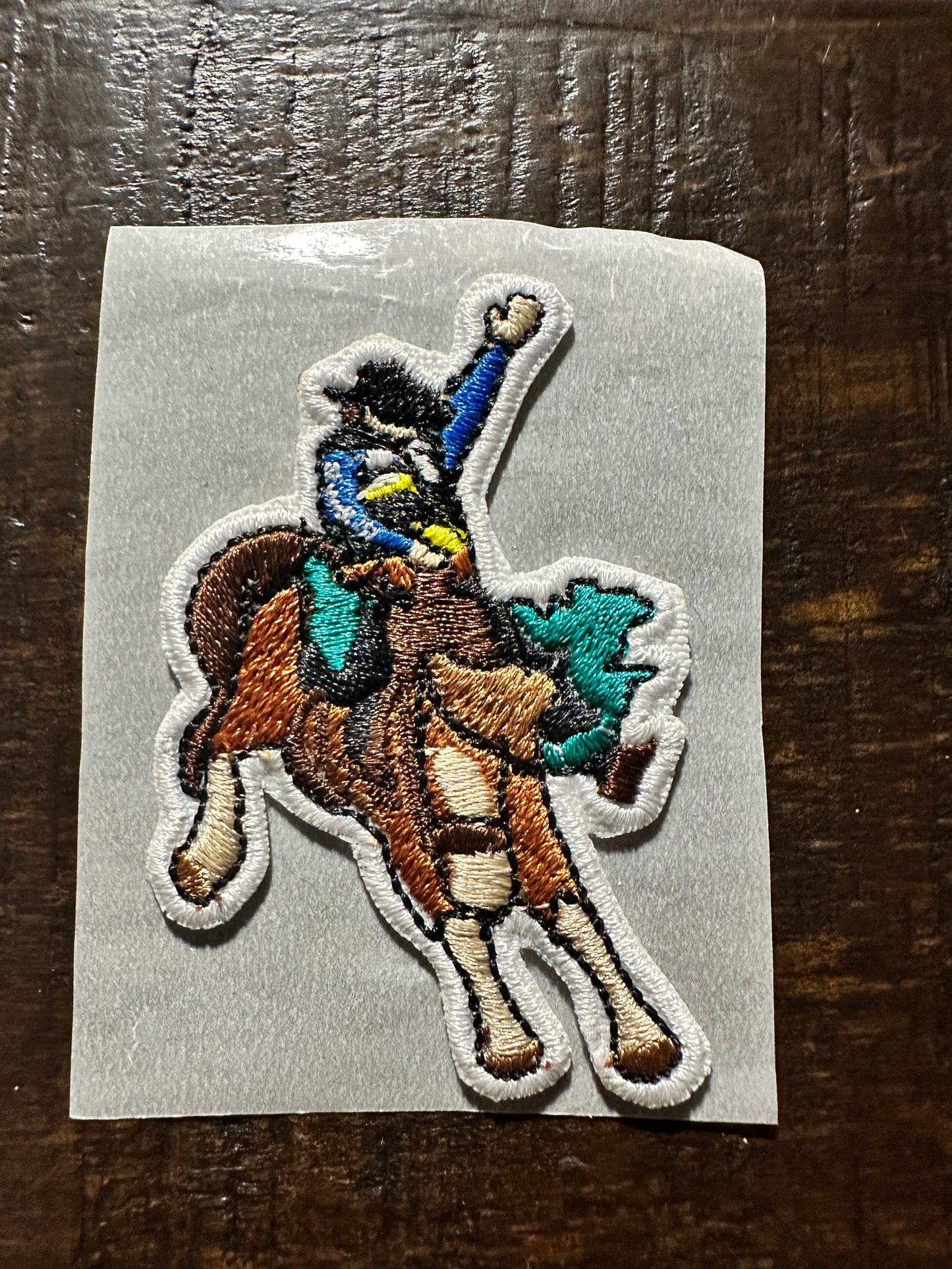 Bucking Horse Embroidered Hat Patch