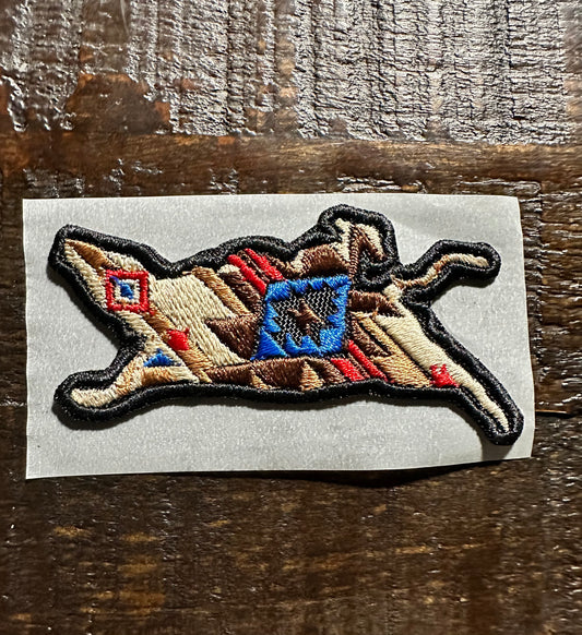 Aztec Bullrider Embroidered Hat Patch