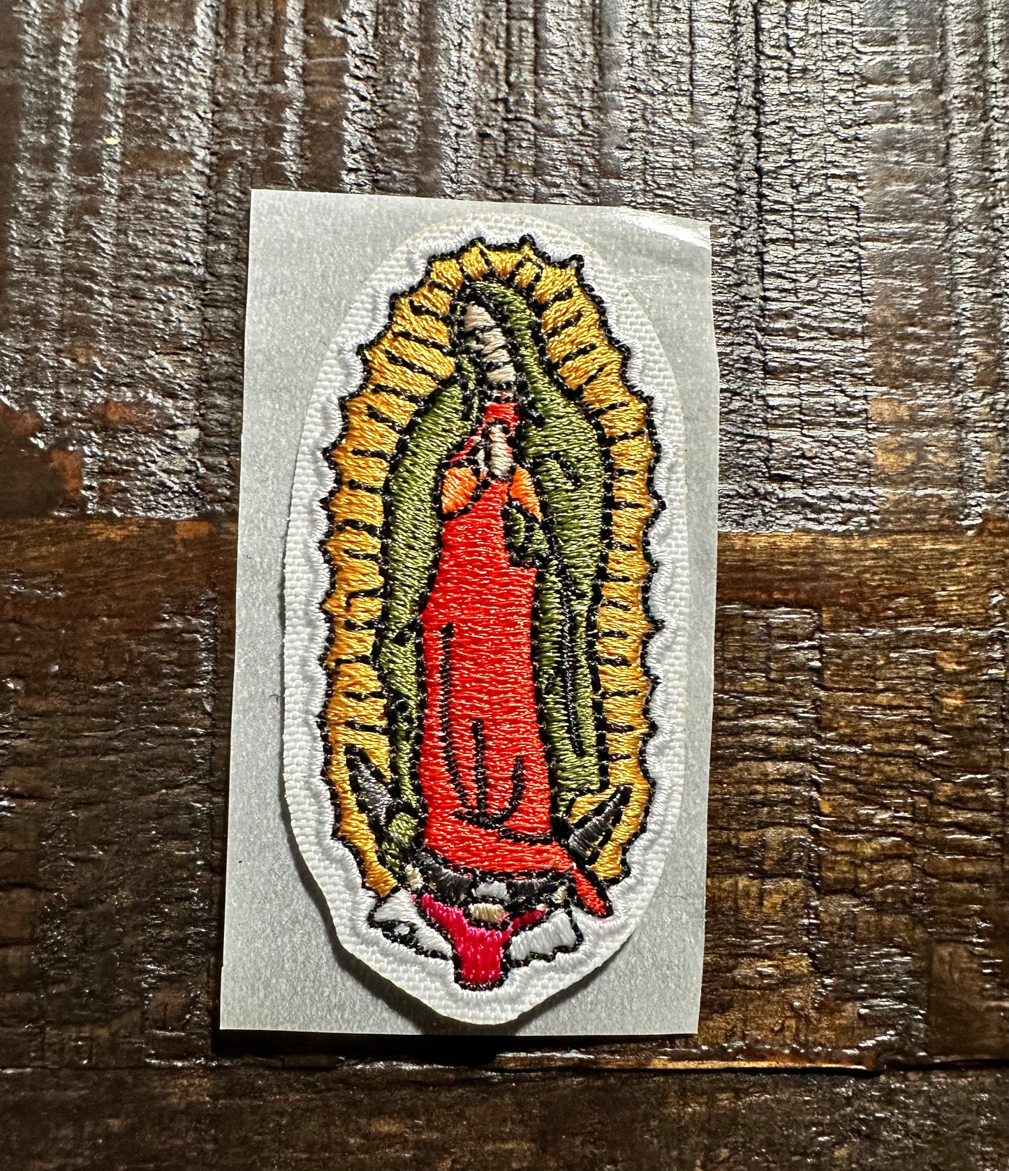 Virgin Mary Embroidered Hat Patch