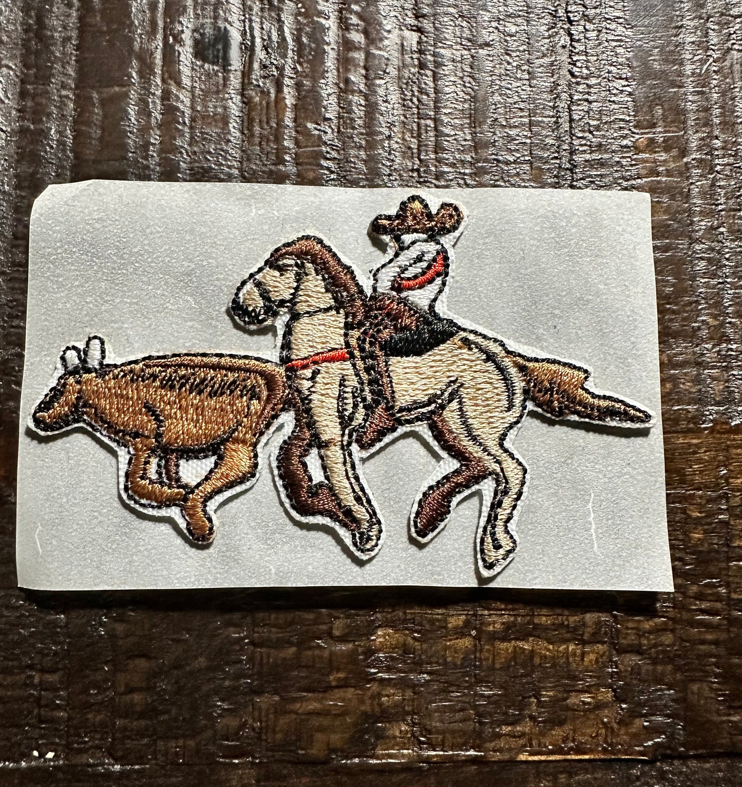 Coleadero (bull tailing) Embroidered Hat Patch