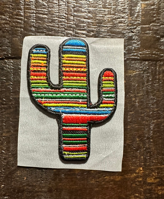 Colorful Cactus Embroidered Hat Patch