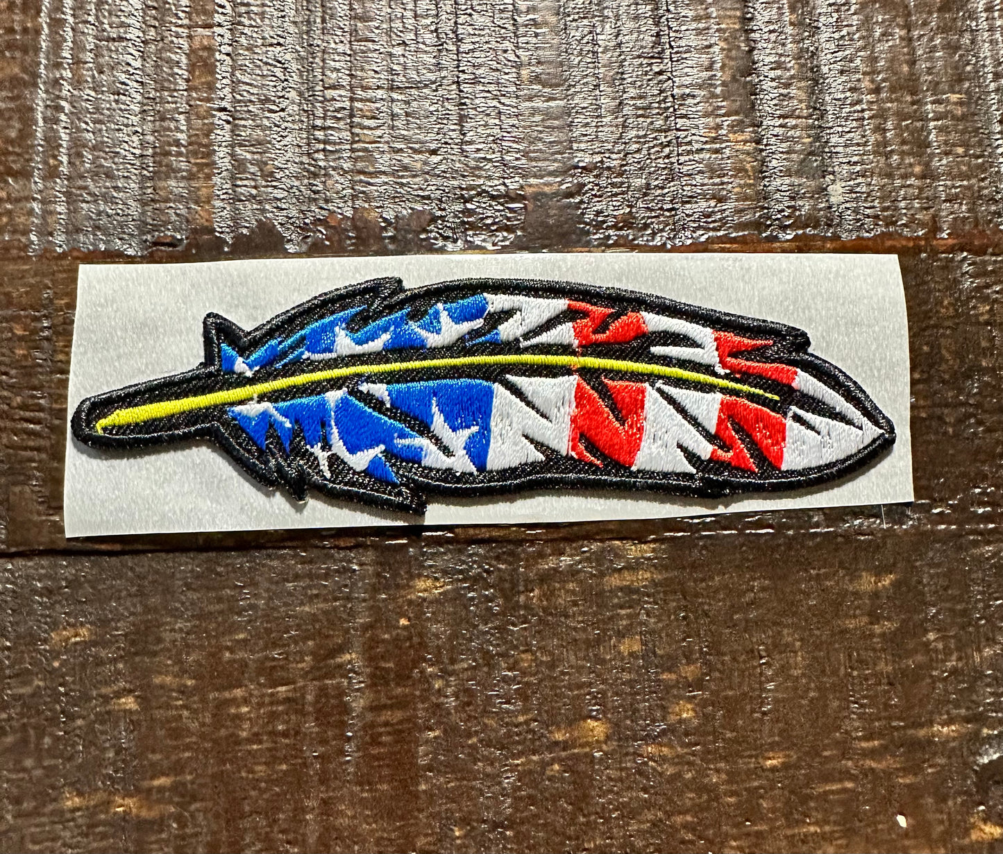 USA Feather Flag Embroidered Patch