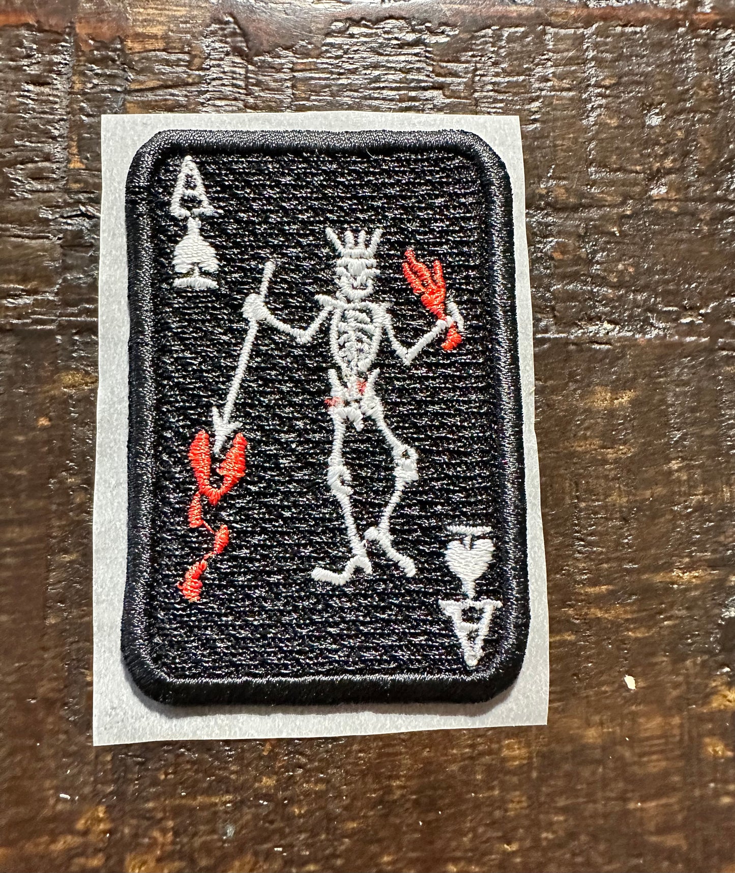 Skeleton Ace Embroidered Hat Patch