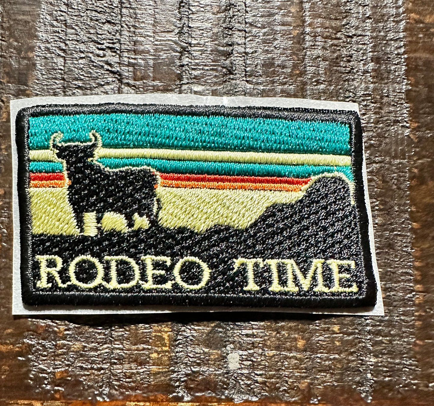 Rodeo Time Embroidered Hat Patch