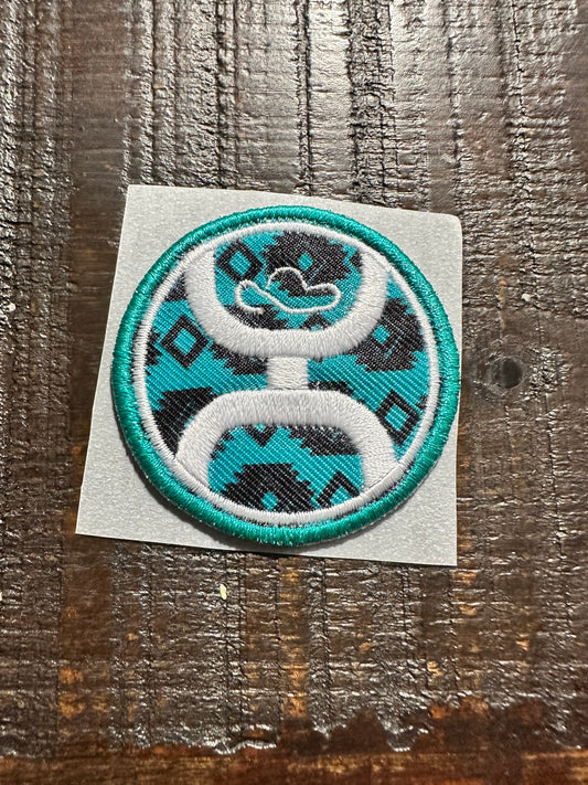 Aztec Cowboy Embroidered Hat Patch