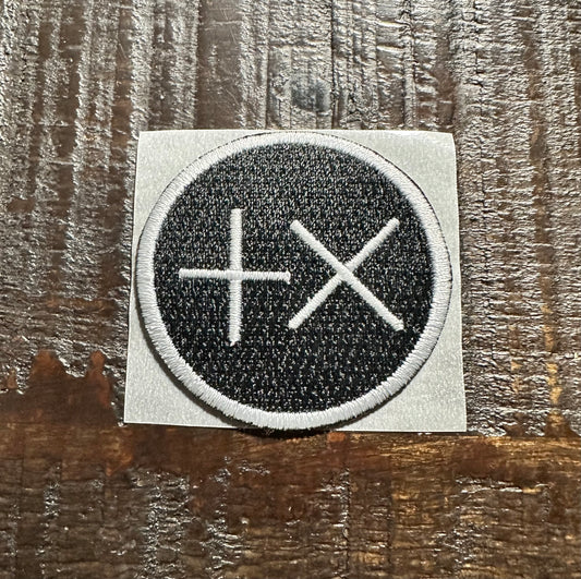 +X Embroidered Hat Patch