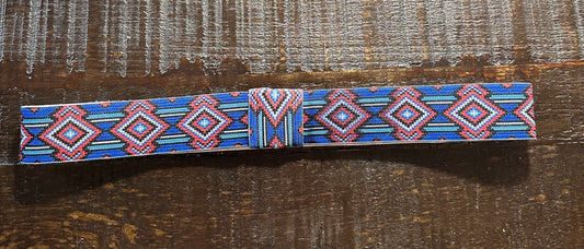 Blue and Red Elastic Hat Band