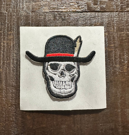 Cowboy Skull Embroidered Hat Patch
