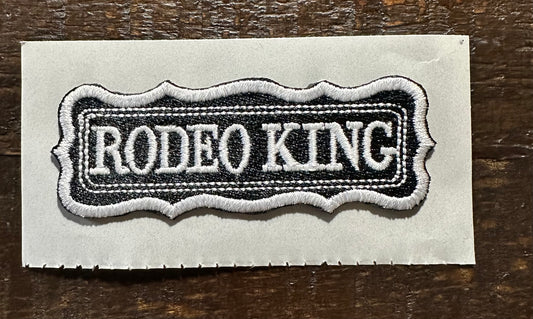 King Embroidered Hat Patch