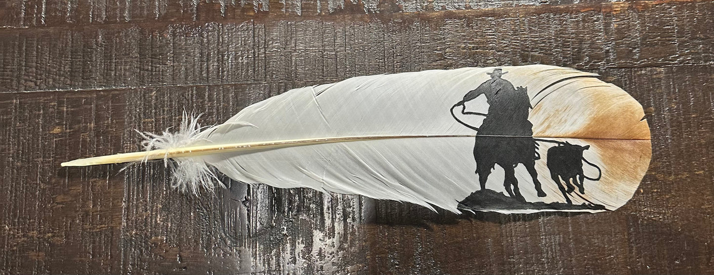 Custom Roping Feather (14x4)