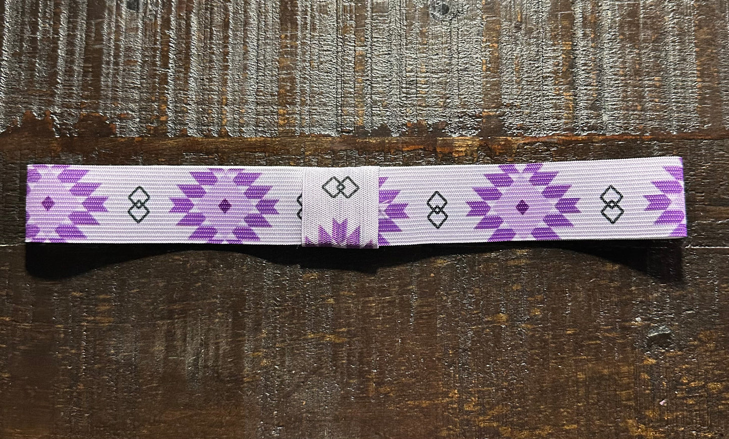 Purple Aztec Elastic Hat Band