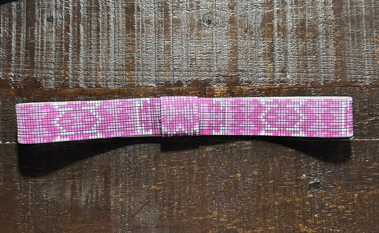 Bright Pink Elastic Hat Band