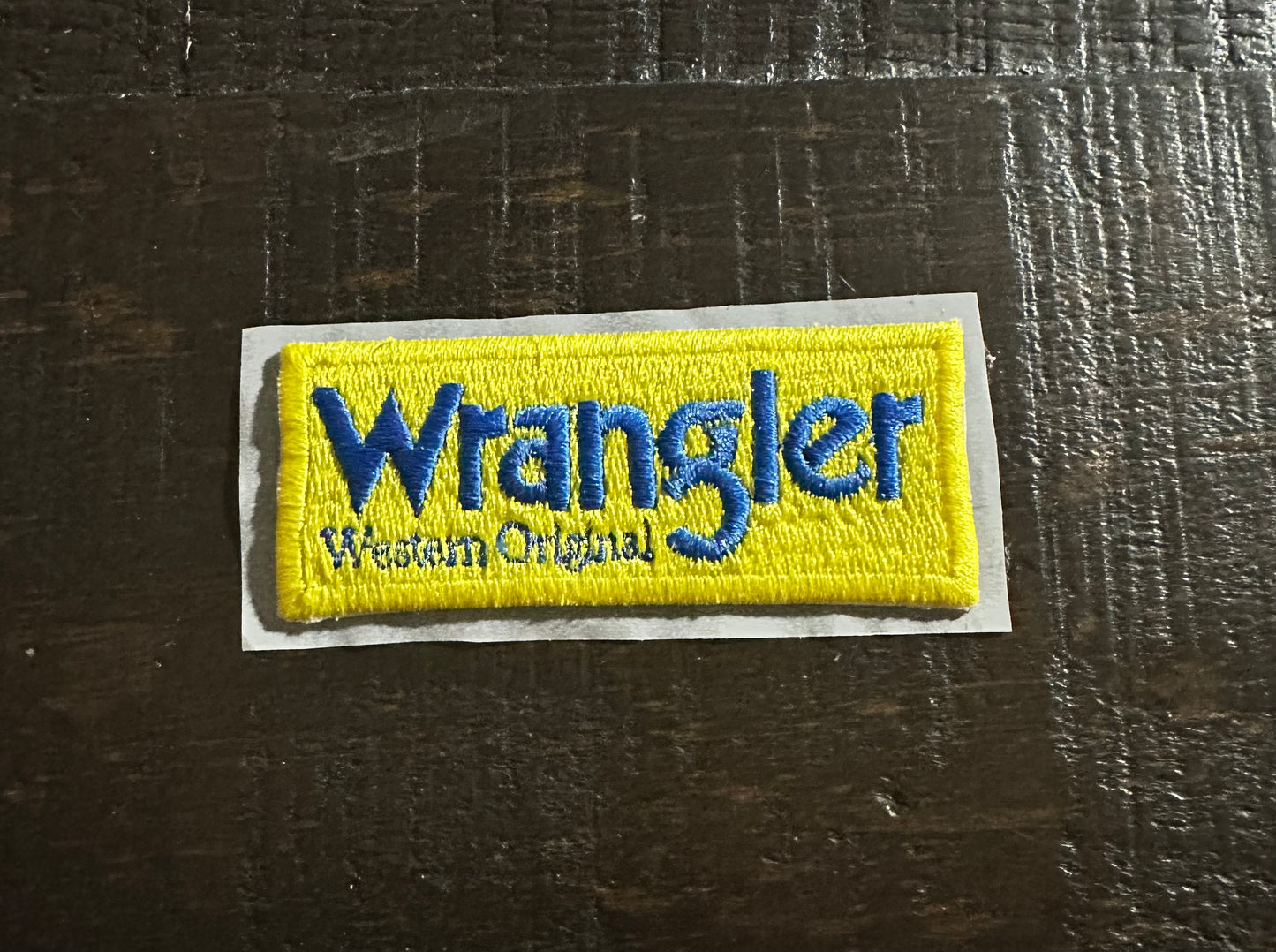 Yellow Embroidered Hat Patch