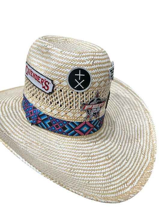 Blue, Turquoise and Pink Elastic Hat Band